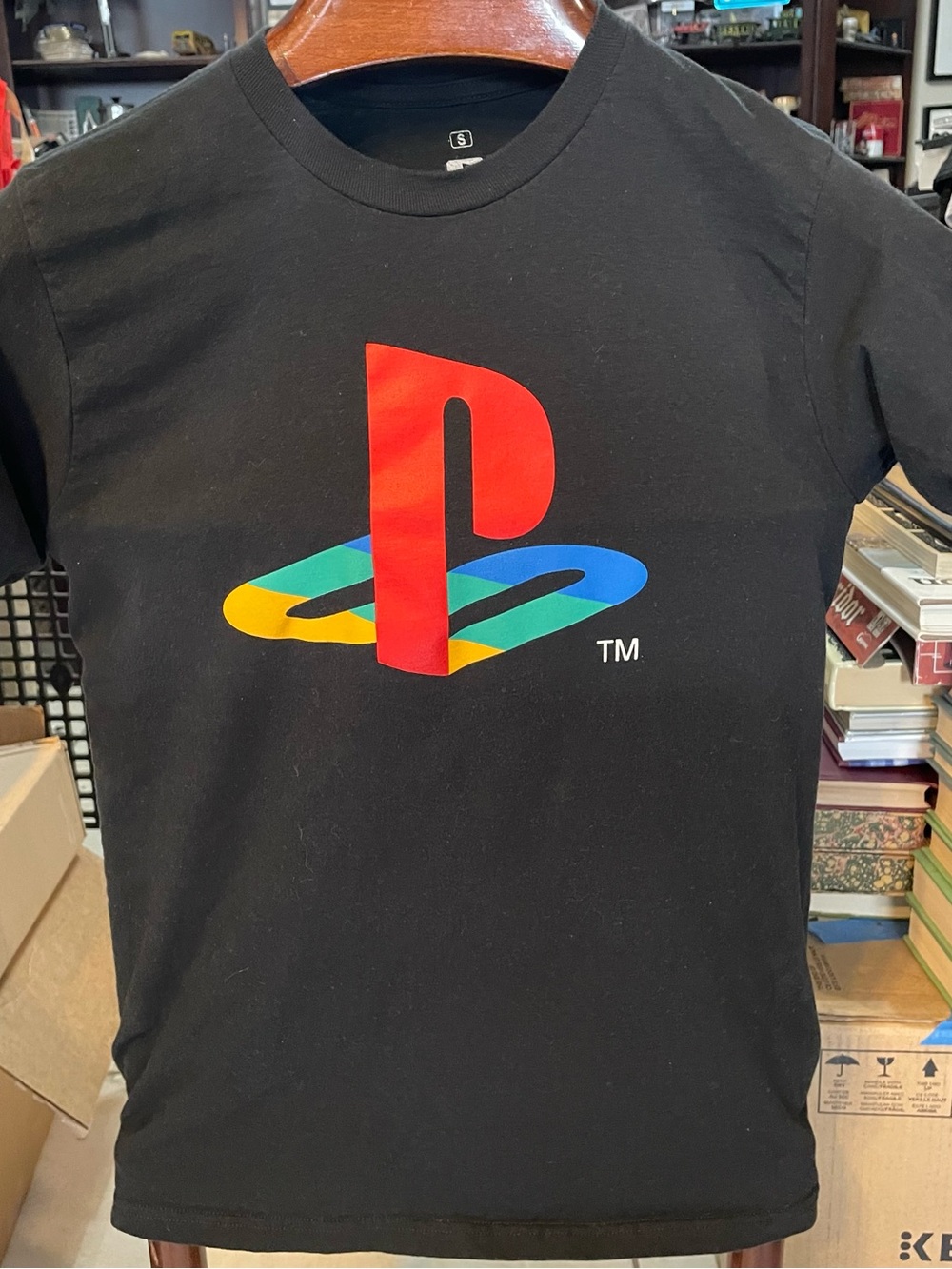 Ripple Junction Black T-Shirt with Multicolor Gaming Logo